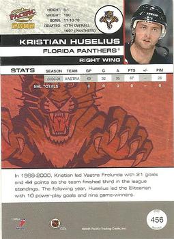 2001-02 Pacific #456 Kristian Huselius Back