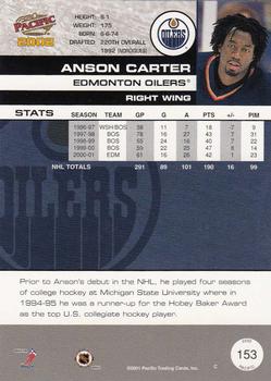 2001-02 Pacific #153 Anson Carter Back