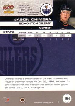2001-02 Pacific #154 Jason Chimera Back