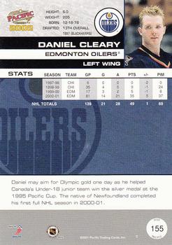 2001-02 Pacific #155 Daniel Cleary Back