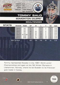 2001-02 Pacific #164 Tommy Salo Back