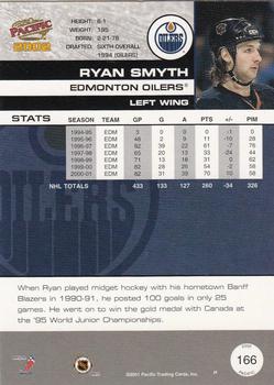 2001-02 Pacific #166 Ryan Smyth Back