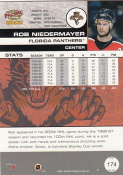 2001-02 Pacific #174 Rob Niedermayer Back