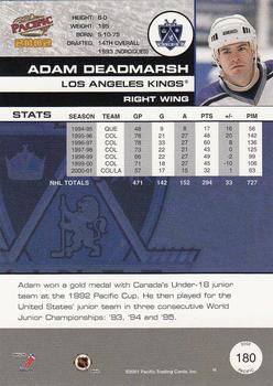 2001-02 Pacific #180 Adam Deadmarsh Back