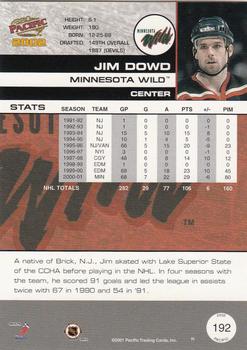 2001-02 Pacific #192 Jim Dowd Back