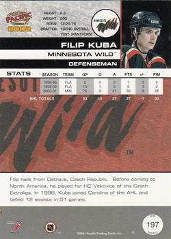 2001-02 Pacific #197 Filip Kuba Back
