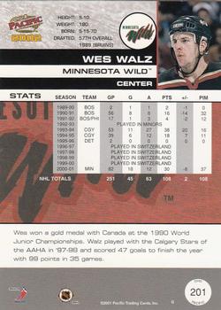 2001-02 Pacific #201 Wes Walz Back