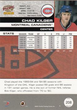 2001-02 Pacific #208 Chad Kilger Back