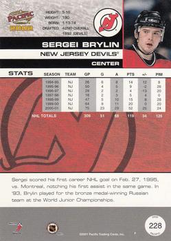 2001-02 Pacific #228 Sergei Brylin Back