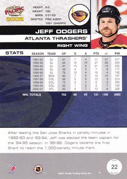 2001-02 Pacific #22 Jeff Odgers Back