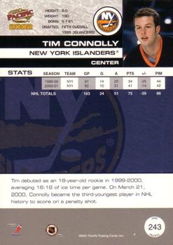 2001-02 Pacific #243 Tim Connolly Back