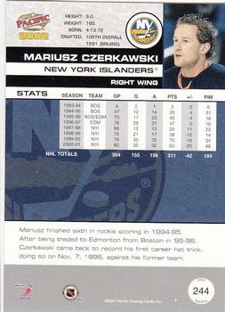 2001-02 Pacific #244 Mariusz Czerkawski Back