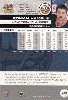 2001-02 Pacific #248 Roman Hamrlik Back