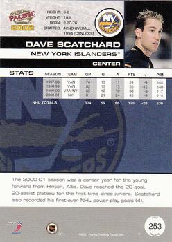 2001-02 Pacific #253 Dave Scatchard Back