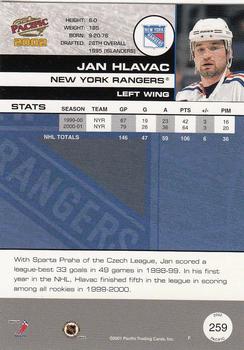 2001-02 Pacific #259 Jan Hlavac Back