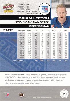 2001-02 Pacific #261 Brian Leetch Back