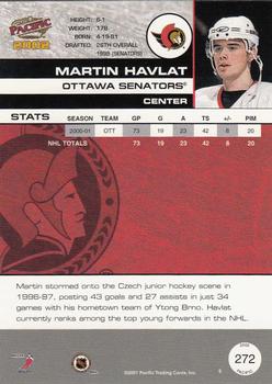 2001-02 Pacific #272 Martin Havlat Back