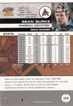 2001-02 Pacific #299 Sean Burke Back