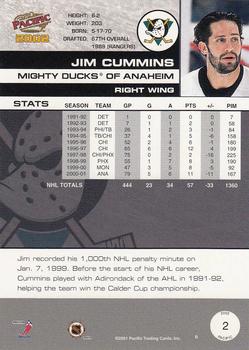 2001-02 Pacific #2 Jim Cummins Back