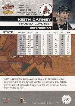 2001-02 Pacific #300 Keith Carney Back