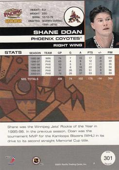 2001-02 Pacific #301 Shane Doan Back