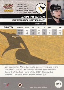 2001-02 Pacific #311 Jan Hrdina Back