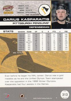 2001-02 Pacific #313 Darius Kasparaitis Back