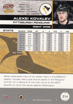 2001-02 Pacific #314 Alex Kovalev Back
