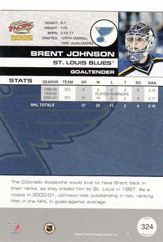 2001-02 Pacific #324 Brent Johnson Back