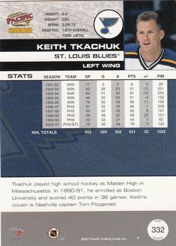 2001-02 Pacific #332 Keith Tkachuk Back