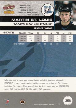 Martin St. Louis 00'01 (1st Year w Tampa) Tampa Bay Lightning Game