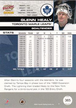 2001-02 Pacific #365 Glenn Healy Back