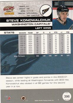 2001-02 Pacific #396 Steve Konowalchuk Back