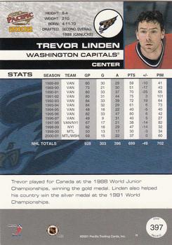2001-02 Pacific #397 Trevor Linden Back