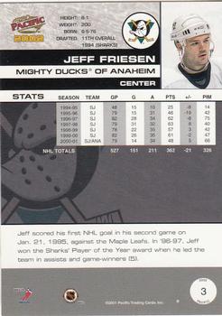2001-02 Pacific #3 Jeff Friesen Back