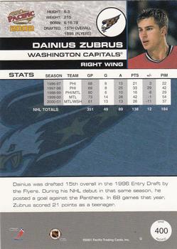 2001-02 Pacific #400 Dainius Zubrus Back