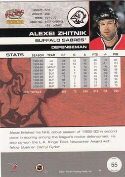 2001-02 Pacific #55 Alexei Zhitnik Back