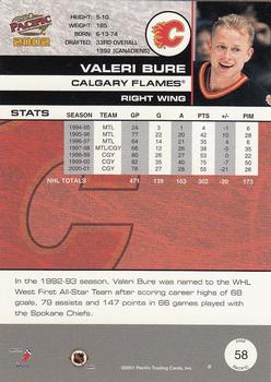 2001-02 Pacific #58 Valeri Bure Back