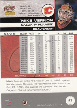 2001-02 Pacific #67 Mike Vernon Back