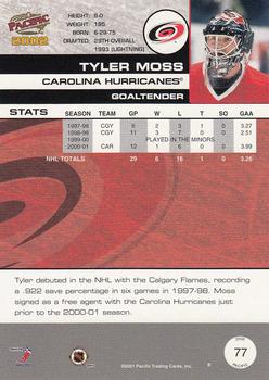 2001-02 Pacific #77 Tyler Moss Back