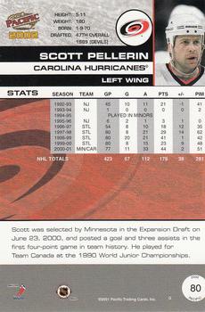 2001-02 Pacific #80 Scott Pellerin Back