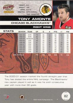 2001-02 Pacific #82 Tony Amonte Back