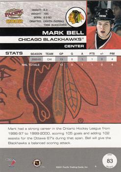 2001-02 Pacific #83 Mark Bell Back