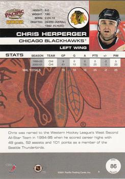 2001-02 Pacific #86 Chris Herperger Back