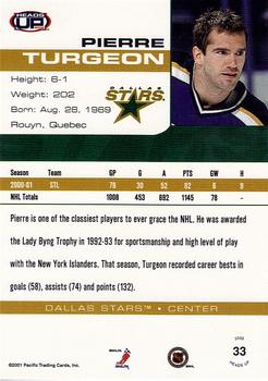 2001-02 Pacific Heads Up #33 Pierre Turgeon Back