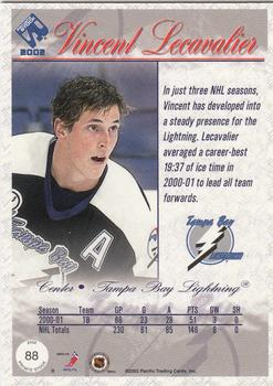 2001-02 Pacific Private Stock #88 Vincent Lecavalier Back
