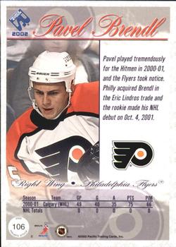 2001-02 Pacific Private Stock #106 Pavel Brendl Back