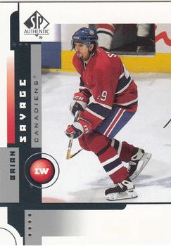 2001-02 SP Authentic #44 Brian Savage Front