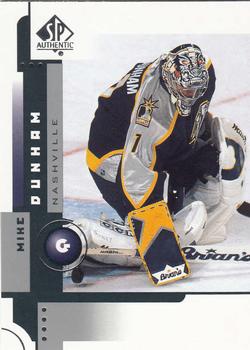 2001-02 SP Authentic #46 Mike Dunham Front