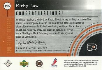 2001-02 SPx #146 Kirby Law Back
